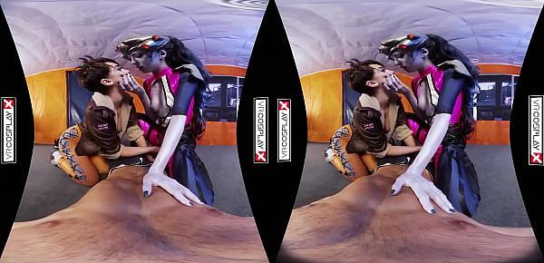  Overwatch Cosplay VR Porn starring Zoe Doll and Alexa Tomas in a game breaking threesome!